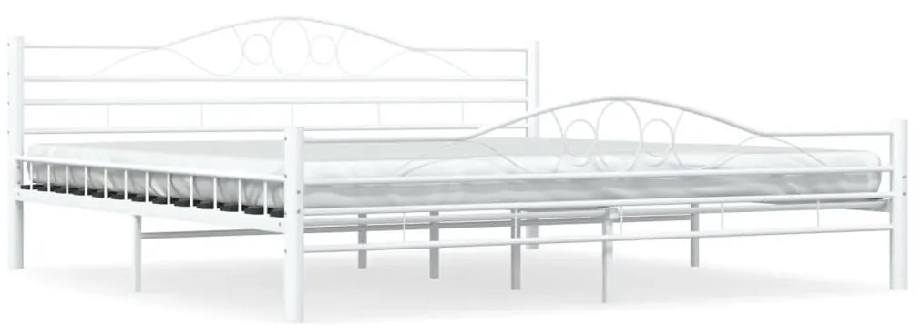285305 vidaXL Cadru de pat, alb, 180 x 200 cm, metal