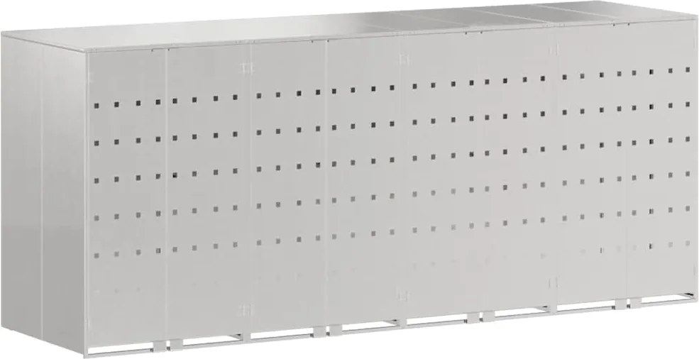 vidaXL Depozitare pentru 3 pubele Wheelie 340 x 77.5 x 115.5 cm