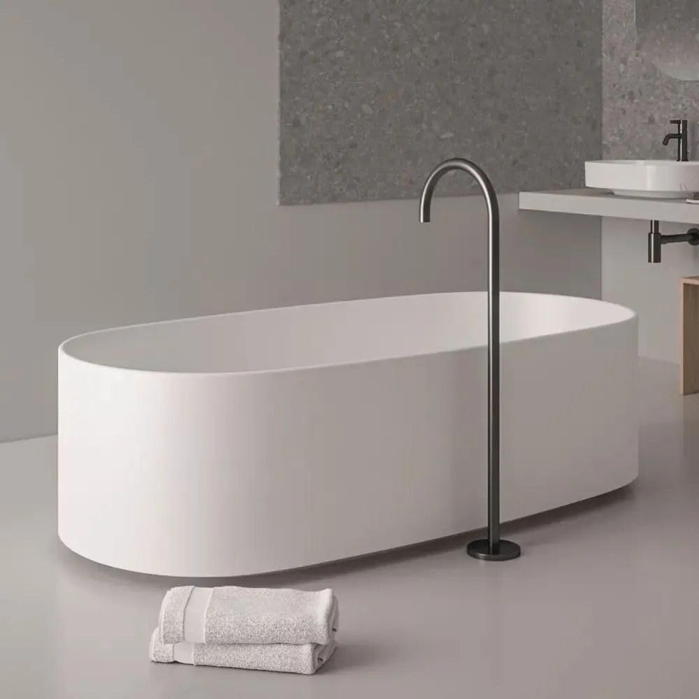 Pipa cada freestanding Ideal Standard Atelier Joy gri Magnetic Grey cu corp ingropat