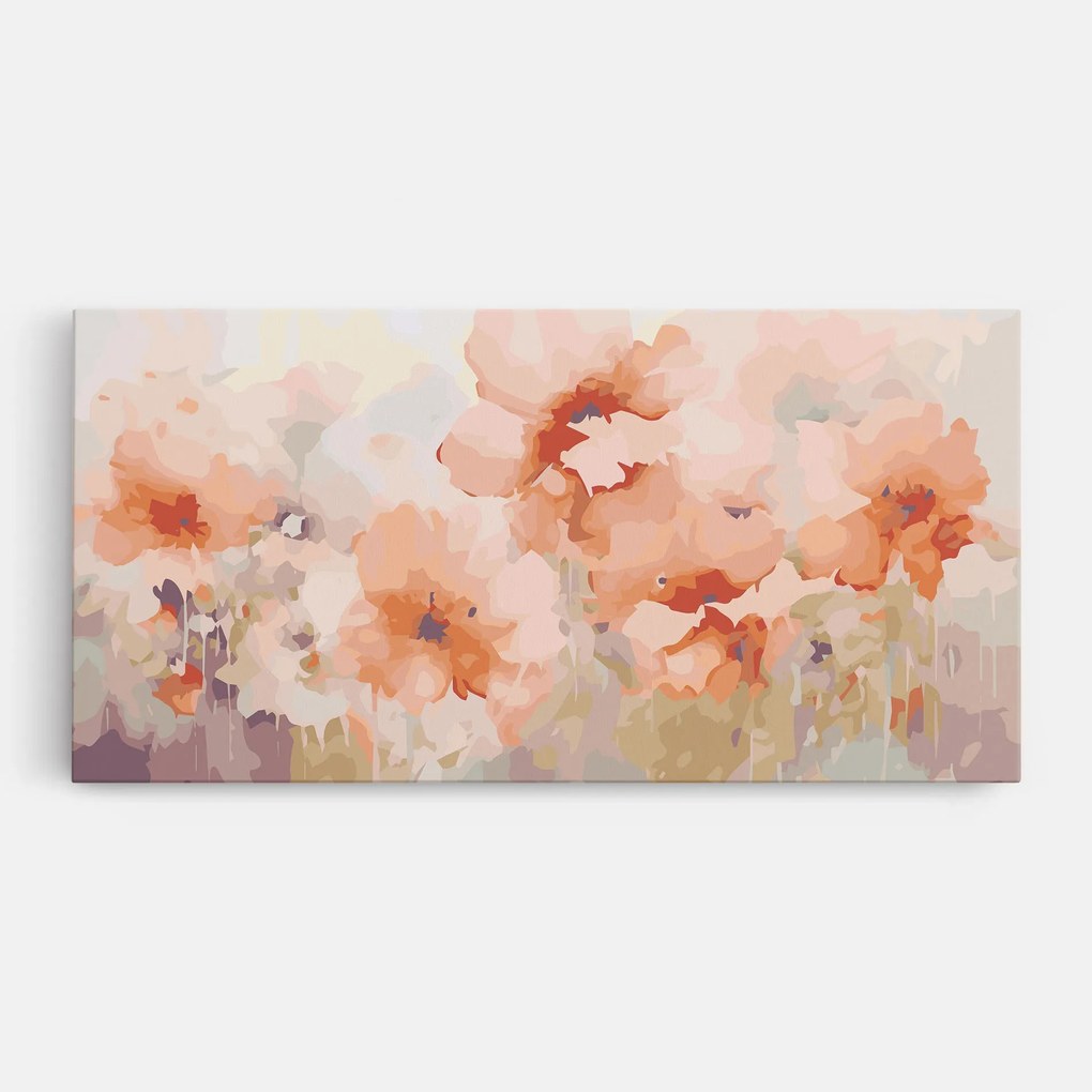 Tablou Canvas, 60x120cm, Dormitor si Living, Peisaje, Primavara, Spring Orange Art