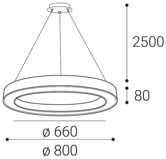 Lustră LED dimabilă pe cablu SATURN LED/60W/230V 3000K/4000K alb LED2