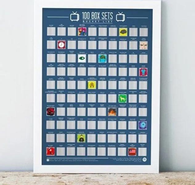 Poster cu 100 TV de seriale - Bucket list