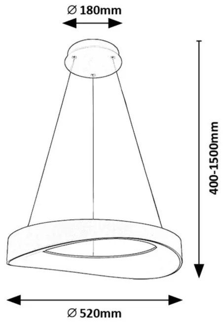 Lustra LED suspendata design circular Iliana