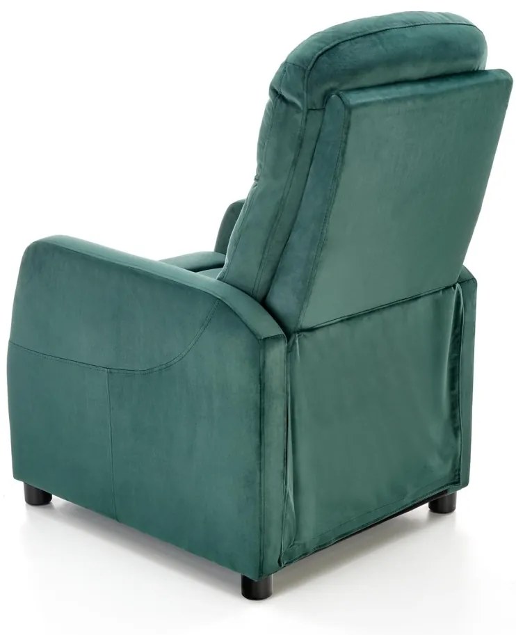 Fotoliu recliner Felipe 2 velvet verde H103 cm