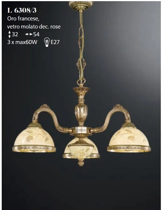 Candelabru clasic cu 3 brate realizat manual 6308
