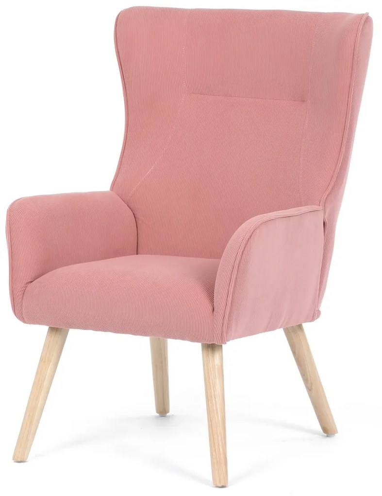 Fotoliu cu spătar înalt PINK2, roz