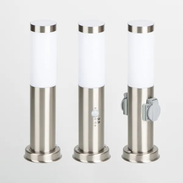 Brilagi - Lampă de exterior cu senzor NOVA 1xE27/15W/230V 40 cm IP44 crom mat