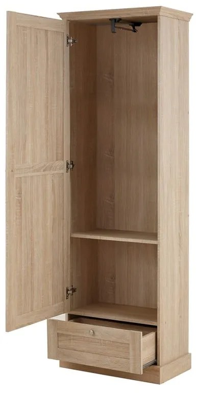 Șifonier în culoare naturală cu aspect de lemn de stejar 60x180 cm Binz – Støraa