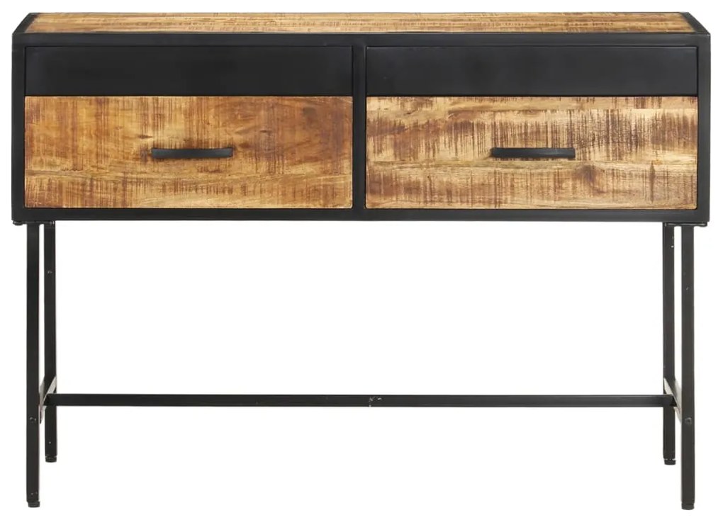 Masa consola, 110x35x75 cm, lemn de mango nefinisat