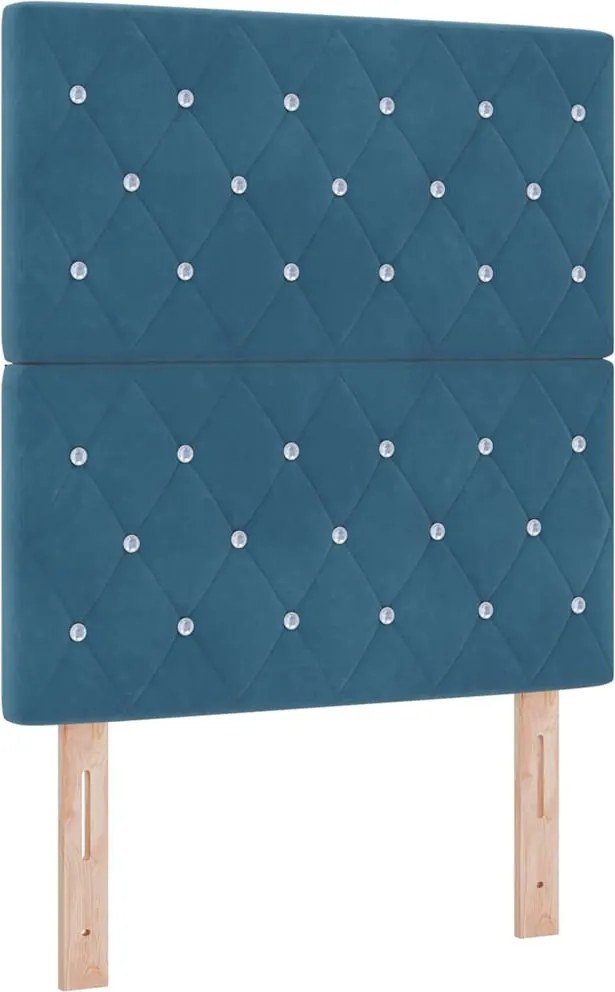 vidaXL Tăblie cap Albastru închis 80 cm Catifea