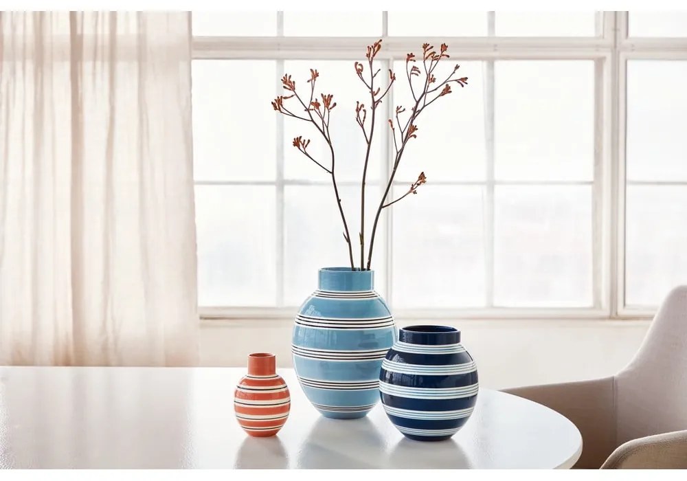 Vază din ceramică Kähler Design Nuovo, înălțime 30 cm, albastru