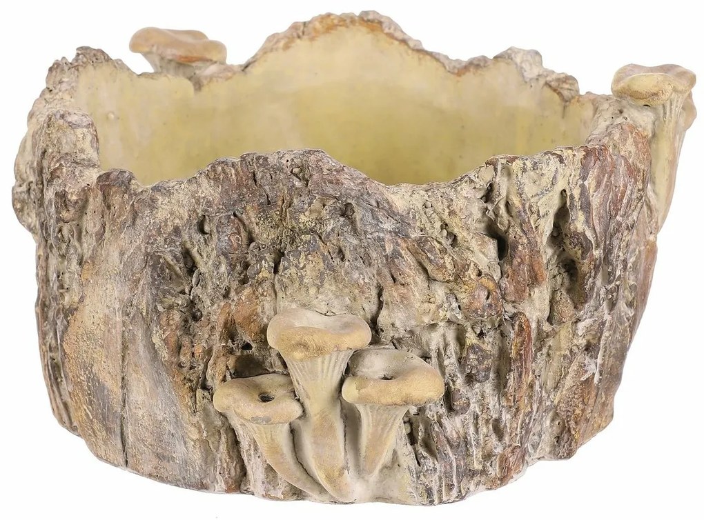 Suport din beton - ciot cu ciuperci, 26 x 24 x 14cm, 26 cm