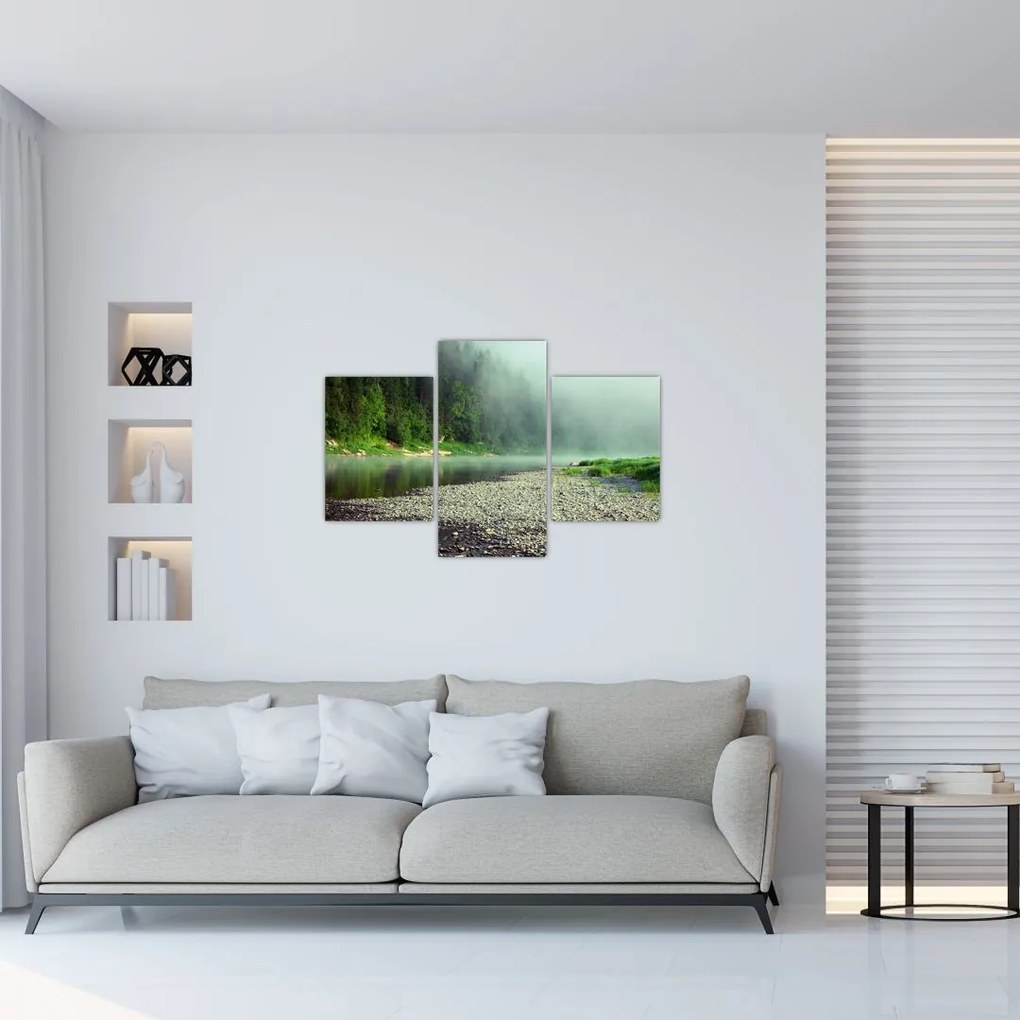 Tablou - Râu lângă pădure (90x60 cm)