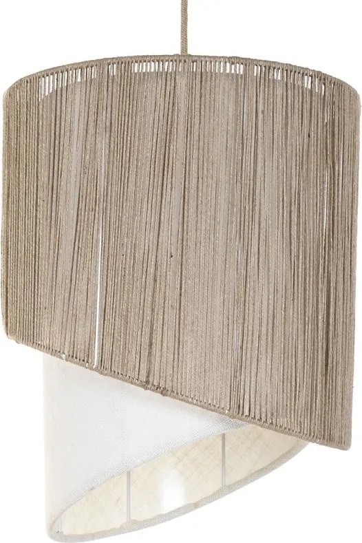 Lustră suspendată din iută împletită și metal, maro, 51 x 40 cm, „Beauvais”