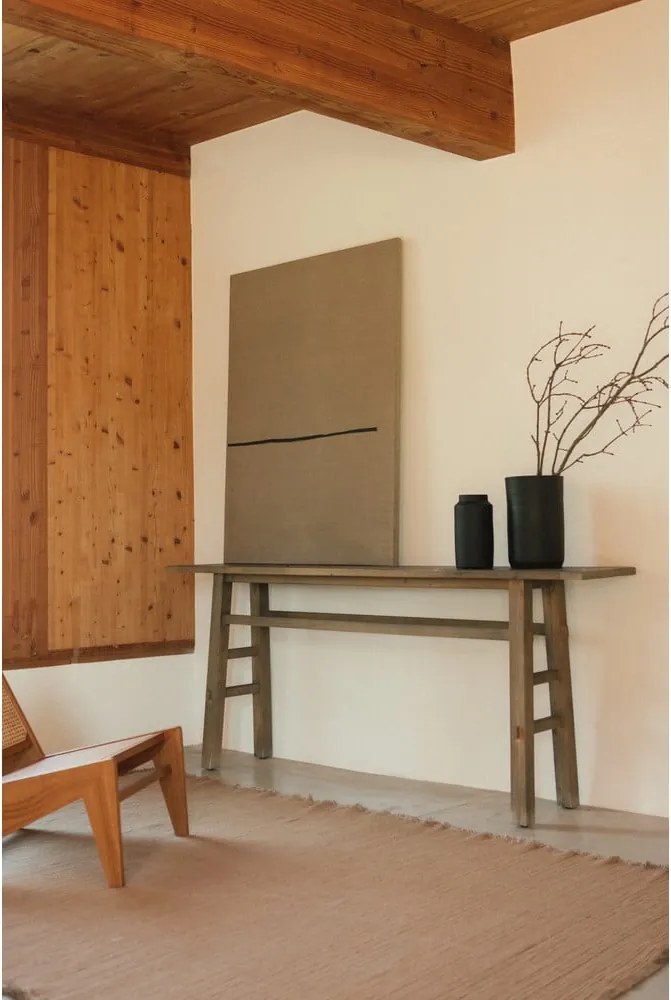 Covor galben ocru țesut manual din bumbac 140x200 cm Handloom – Lorena Canals