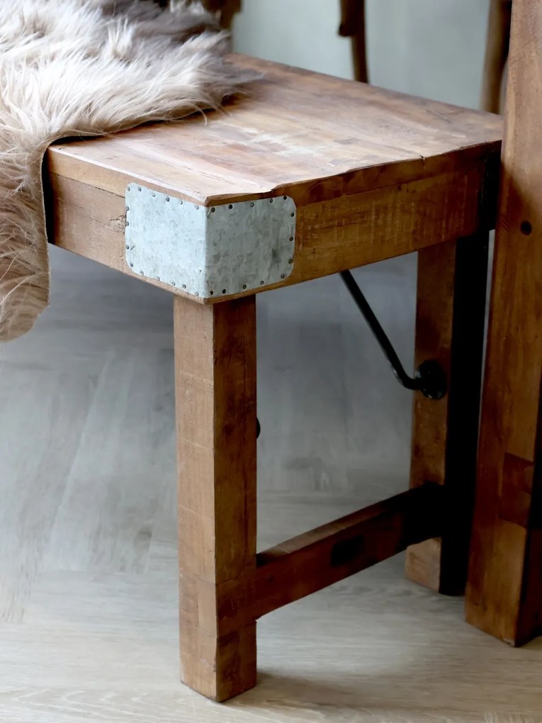 Banca din lemn, cu aspect rustic, Grimaud - Uno