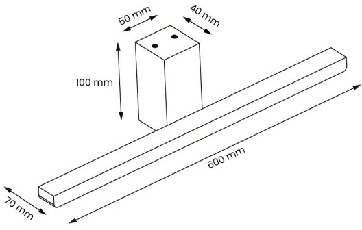 Aplică LED pentru oglindă de baie ARTEMIS LED/13,8W/230V 4000K 60cm IP44 argintiu