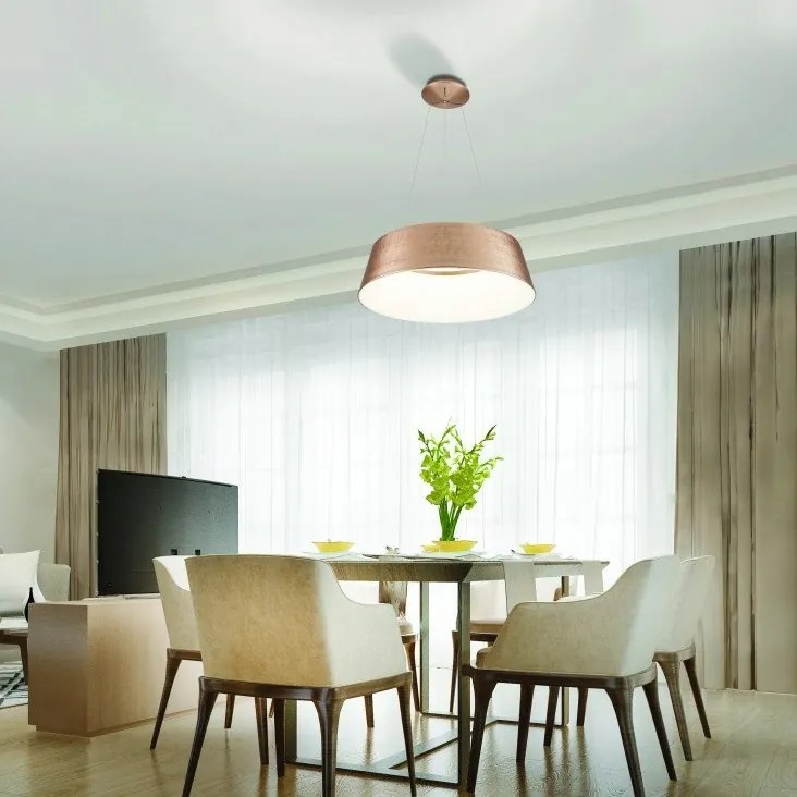 Lustra LED cu telecomanda design circular EMMA 60 CCT BK