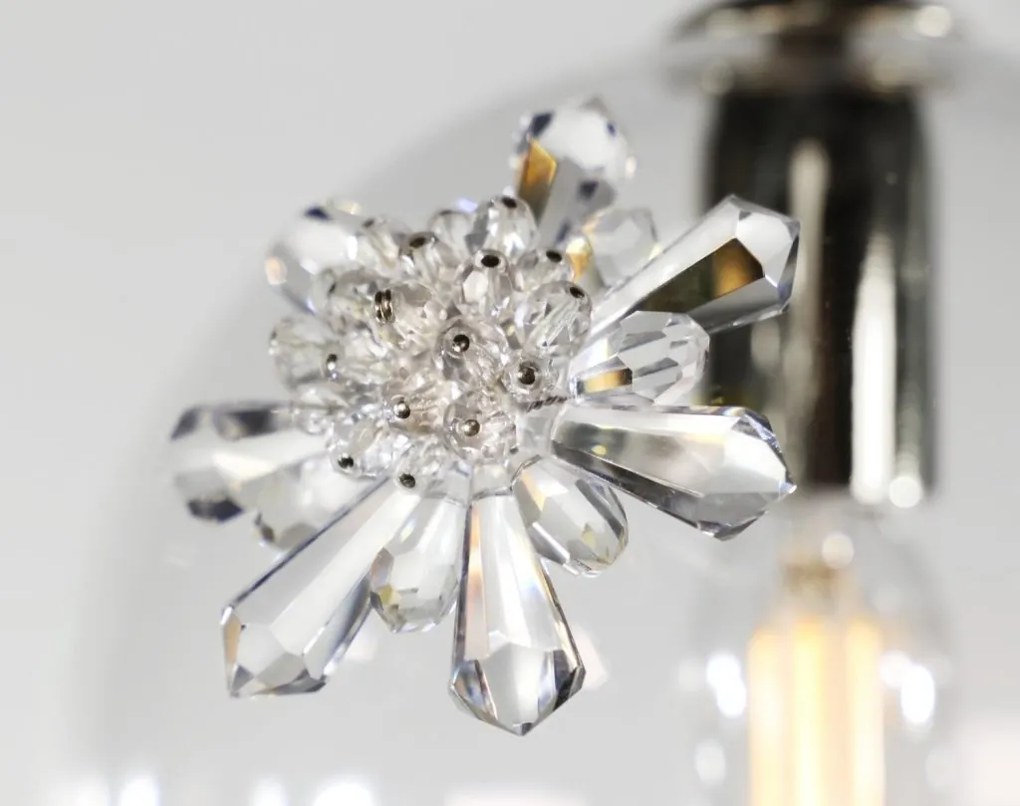 Lustra LUX decorativ fulgi de zapada din cristal SNOWFLAKE 02B