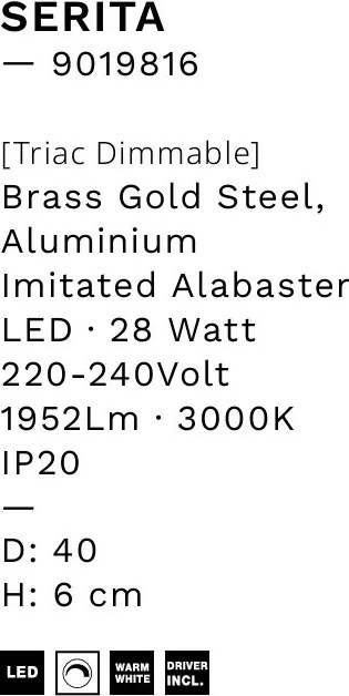 Plafoniera LED SERITA 40cm