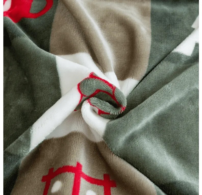 Lenjerie cocolino CHRISTMAS SOCKS verde Dimensiune lenjerie de pat: 2 buc 70 x 90 cm | 200 x 220 cm