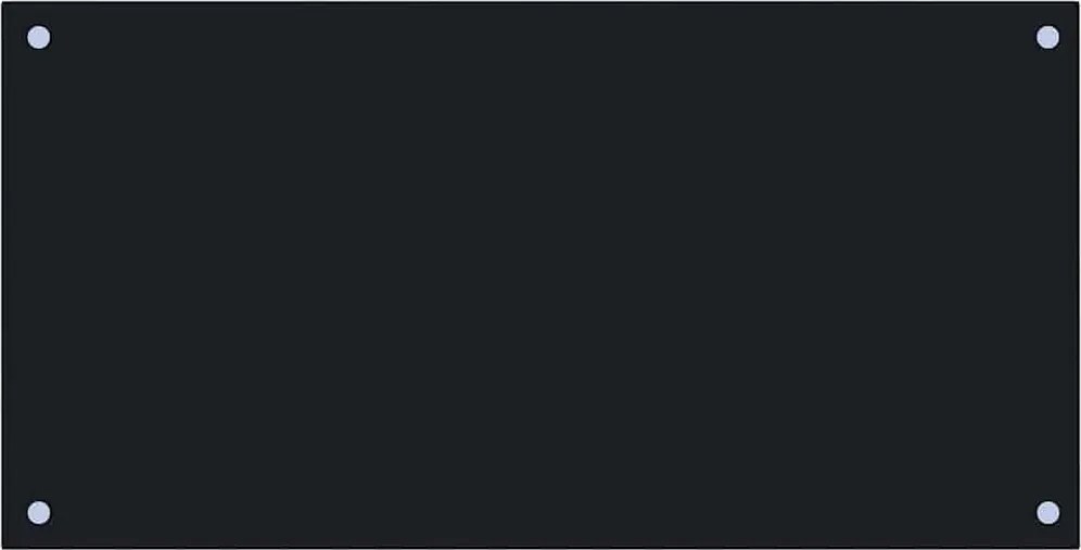 vidaXL Panou antistropi de bucătărie, negru 80x40 cm sticlă securizată