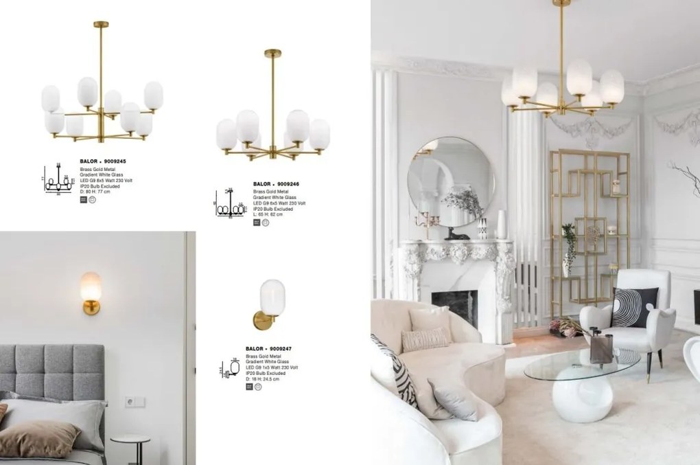 Lustra moderna design deosebit cu 12 de surse de lumina BALOR