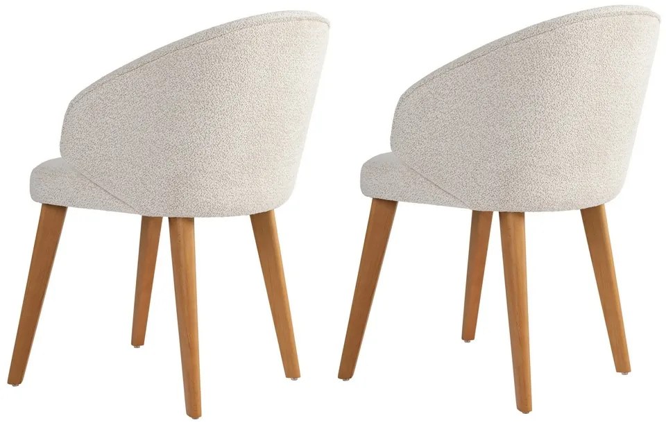 Set de scaune de sufragerie Bentley White and DarkOak, 2 buc.