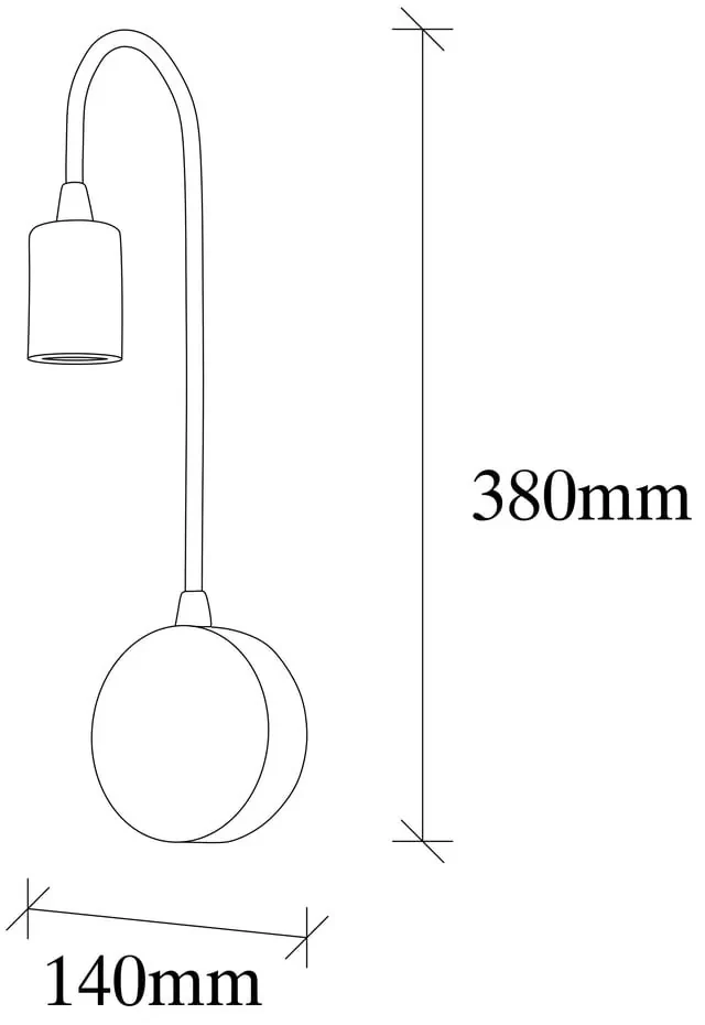 Aplică de perete neagră Baston – Opviq lights