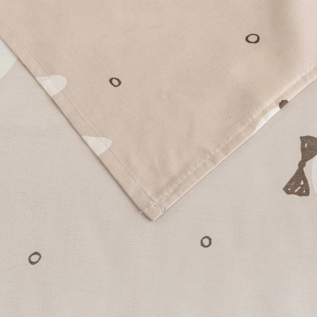 Cearsaf din microfibra 140x240 cm si husa de perna 50x70 cm WHITE RABBIT, bej