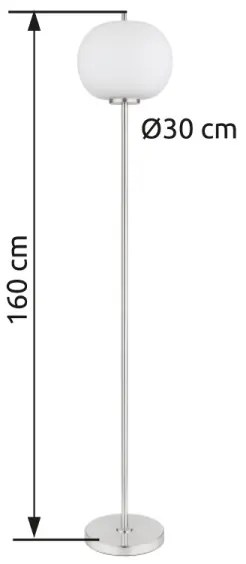 Lampadar Globo 15345SNO BLACKY I 1xE27/60W/230V