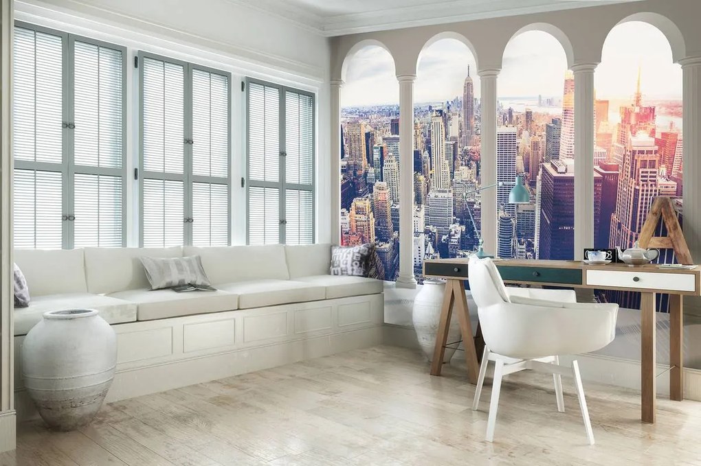 Fototapet - Stălpi în New York (152,5x104 cm)