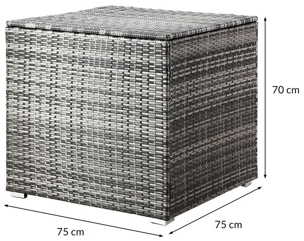 Deuba Cutie depozitare 75x75x70cm - gri