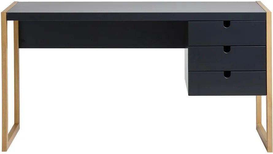 Birou Marckeric Square, 140 x 75 cm, gri antracit