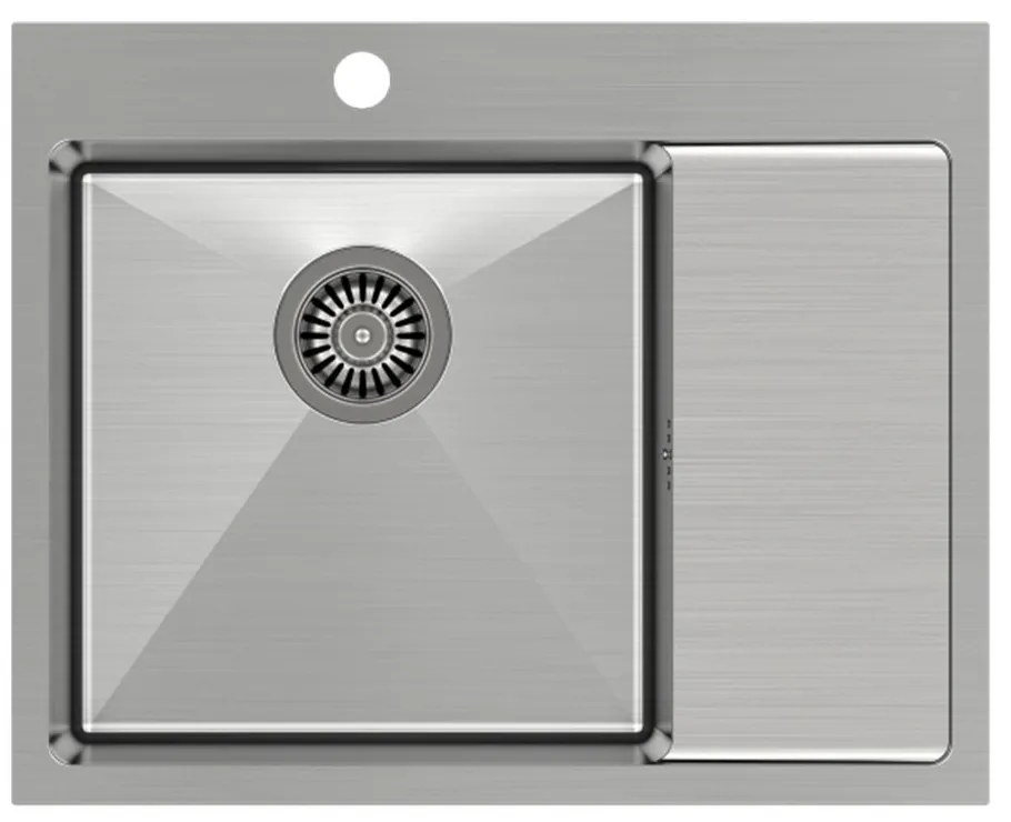 Chiuveta inox incastrata Quadron Unique Russel 116 inox periat 62x48 cm stanga