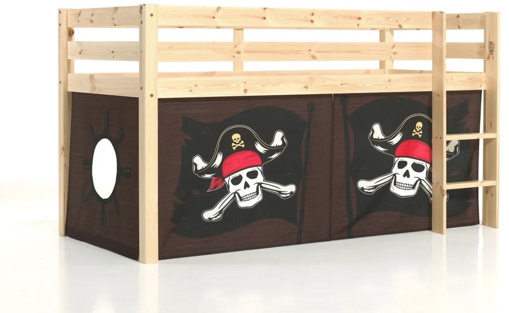 Pat copii compact și husă Caribian Pirates pentru copii, Vipack Pino