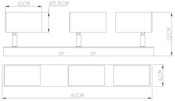Spot Globo 57911-3P ROBBY 3xGU10/25W/230V portocaliu