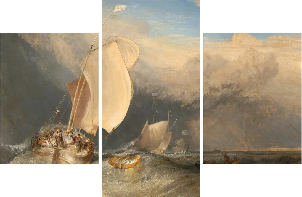 Tablou - William Turner, Fishing Boats with Hucksters Bargaining for Fish, reproducere (90x60 cm)