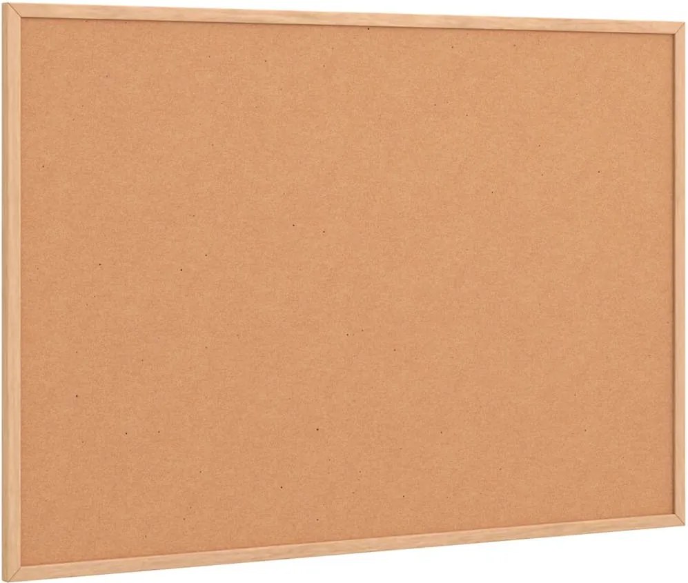 vidaXL Tablă de plută cu ramă din lemn masiv de pin 80x55 cm