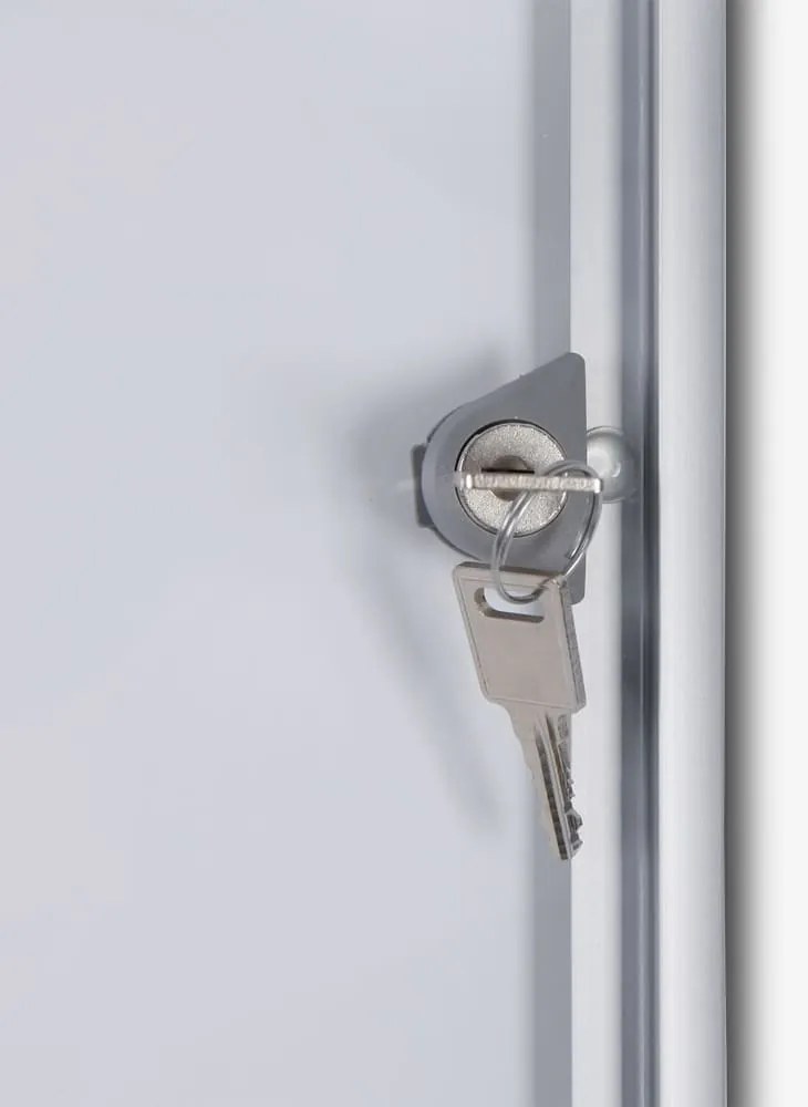 Vitrina informații interioare Economy 2 x A4 - spate metalic, ignifug, aluminiu