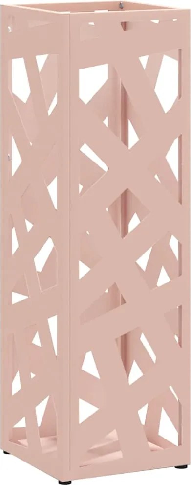 vidaXL Suport pentru umbrele Roz 15,5 x 15,5 x 49 cm Metal