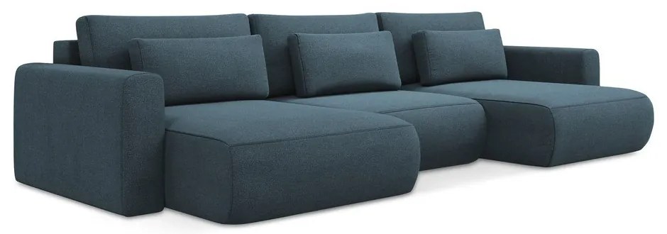 Colțar albastru extensibil/cu spațiu de depozitare (în formă de "U") Kapua – Makamii