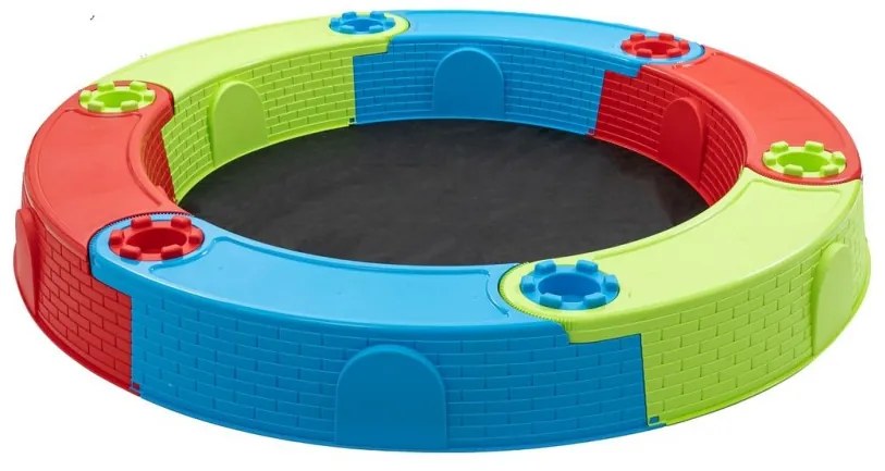 Sand pit din plastic colorat  banci pliabile