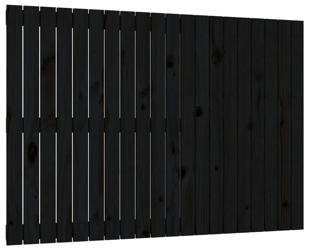 824892 vidaXL Tăblie de pat pentru perete, negru, 127,5x3x90 cm