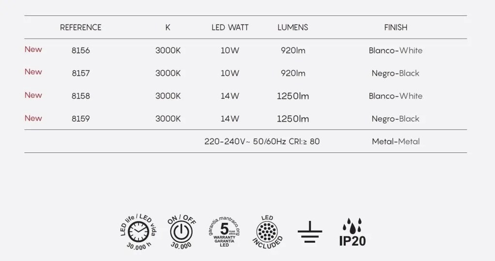Aplica LED de perete design modern FUJI 14W neaga