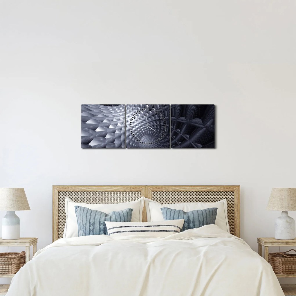 Tablou - Abstract 3D (cu ceas) (90x30 cm)