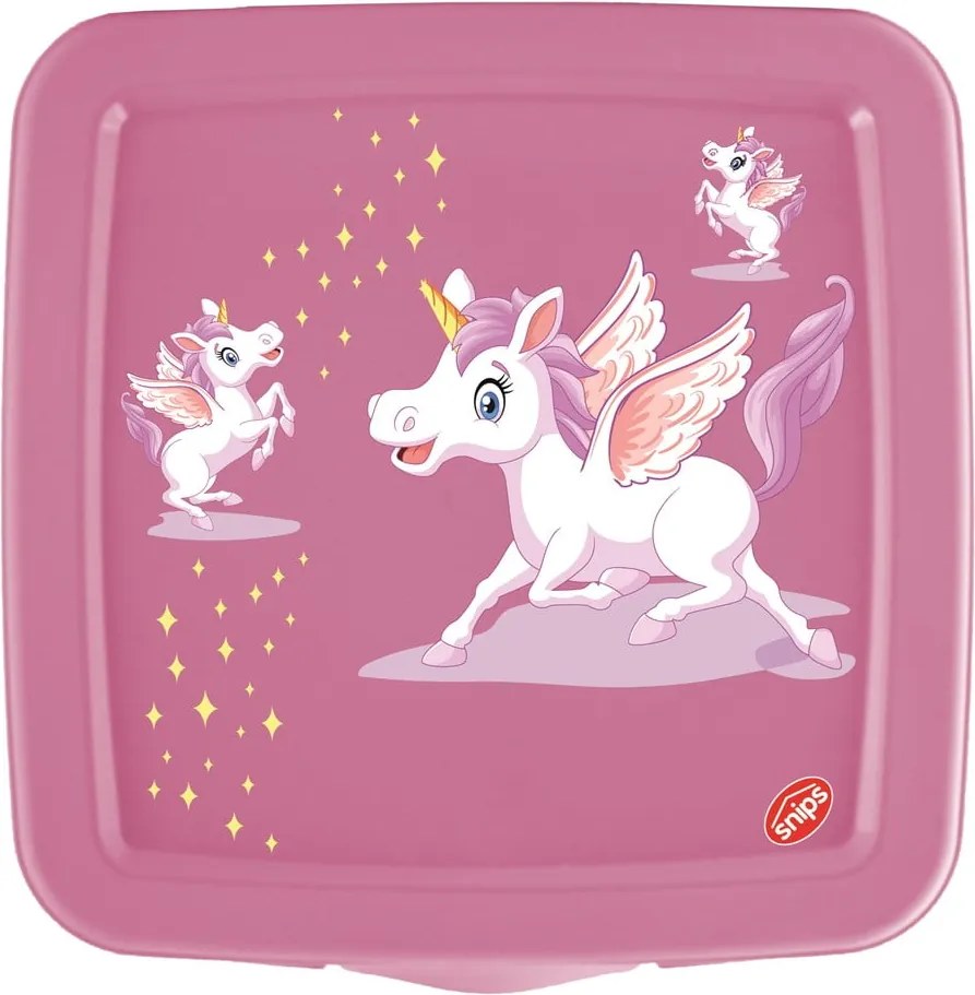 Cutie de gustări pentru copii roz Unicorn – Snips