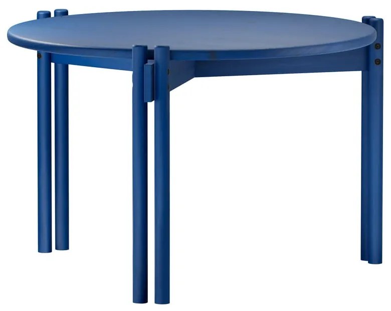 Măsuță de cafea albastră rotundă din lemn masiv de pin ø 60 cm Sticks – Karup Design
