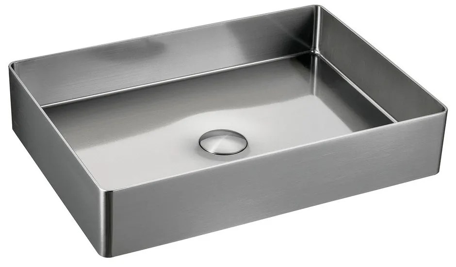 Chiuvetă argintie din oțel inoxidabil 50x35 cm Aurum – Sapho