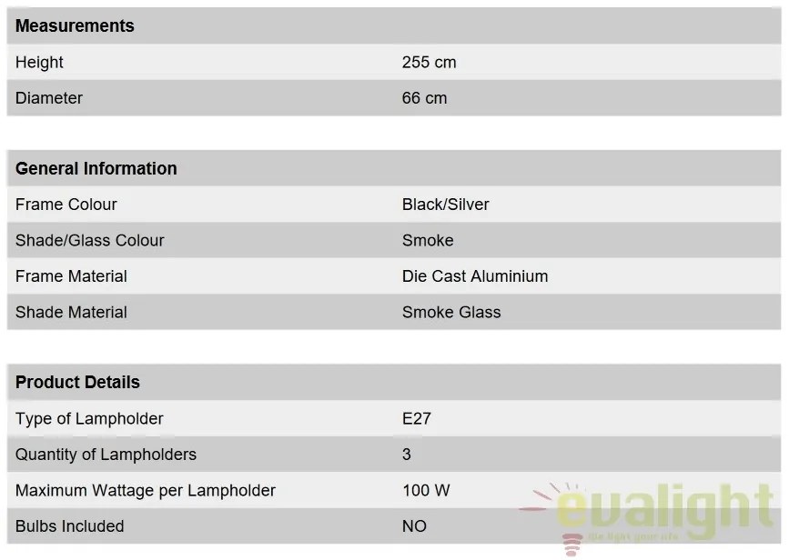 Stalp iluminat exterior stil clasic IP43 H255 Hermine AL 11K/82549/A schwarz-silber OR